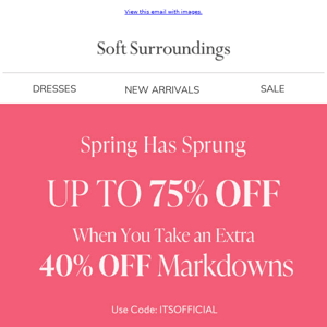 Up to 75% Off Ends Soon!