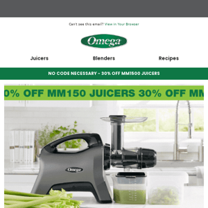 SALE: Save 30% on Famous Celery Juicers!