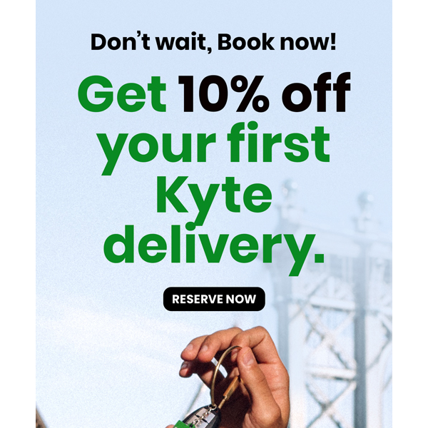10% off your first Kyte Delivery.