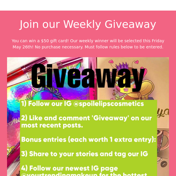 $50 GC Giveaway!