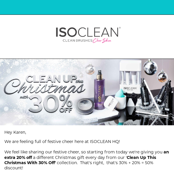 ISOCLEAN's 12 Deals Of Xmas - 50% Off A New Gift Each Day!