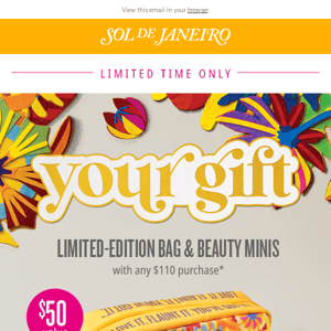 FREE GIFT: Limited-edition bag with beauty minis  💛 