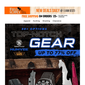 Be ready with gear from Humvee, Smith & Wesson and UZI Tactical