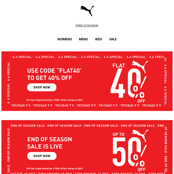 🔥 Final Call! PUMA 6.6 Sale!