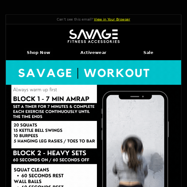 Hey Savage Fitness Accessories, are you ready for this epic workout?