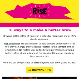 10 brewing tips to kick off your weekend ☕☕