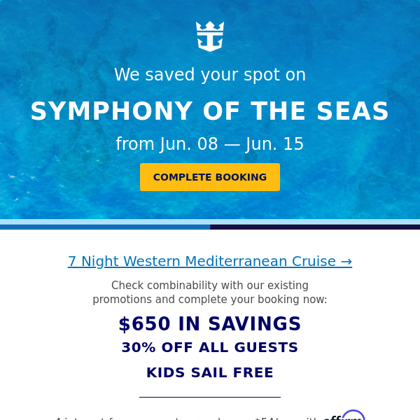Still thinking about that 7 Night Western Mediterranean Cruise?