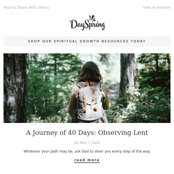 A Journey of 40 Days: Observing Lent