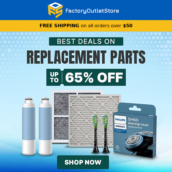 Deals on Replacement Parts - Up to 65% OFF