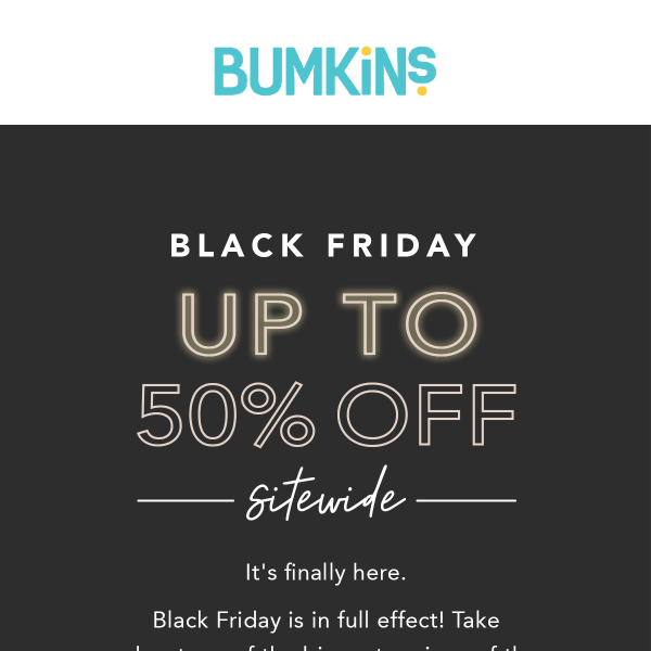 Celebrate Black Friday with Bumkins! 🖤✨