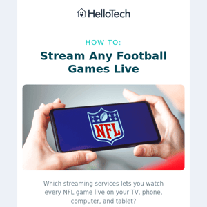 How to Stream Live Football Games on Any Device - The Plug - HelloTech