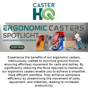 Work Smarter, Not Harder: Ergonomic Casters for Smoother Workflow