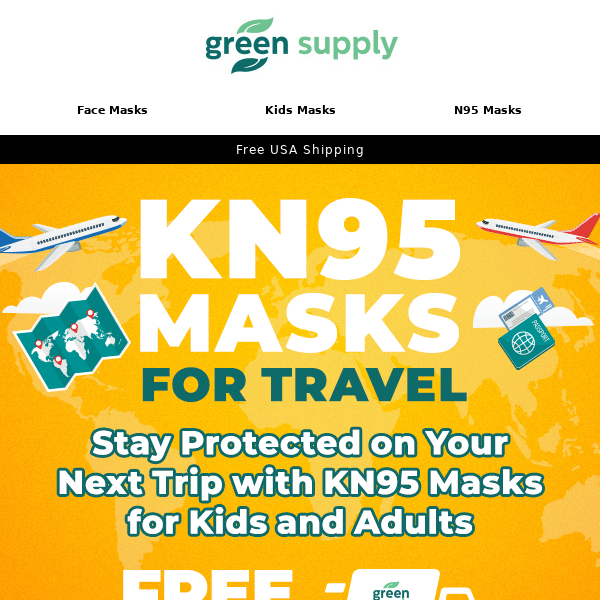 😷🆙KN95 Masks for Travel - Kids and Adults!