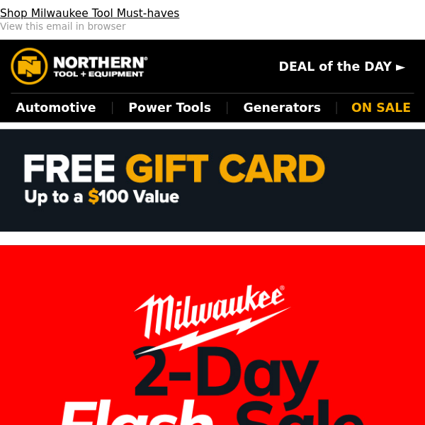 Milwaukee Flash Sale Ends Today + FREE Gift Inside