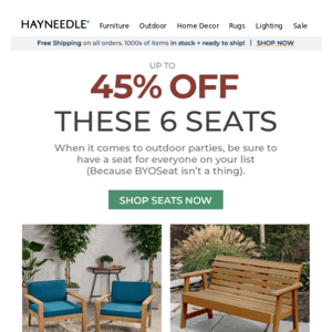 Shop these 6 stylish outdoor seats on sale!