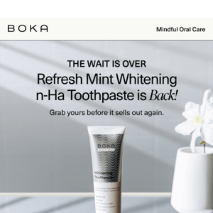 Boka's Whitening Toothpaste is Back!