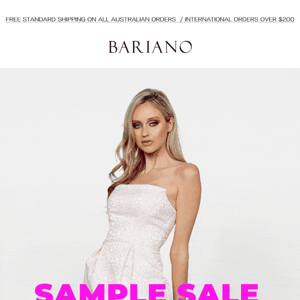 OUR SAMPLE SALE IS BACK! 💃