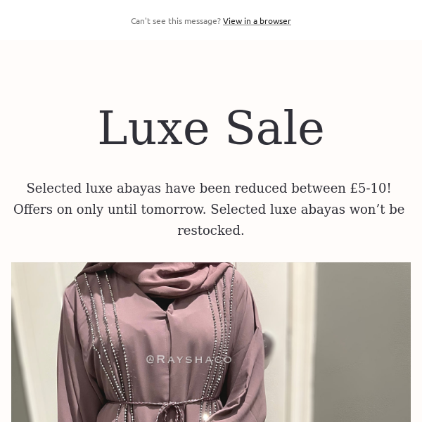 Luxe Sale