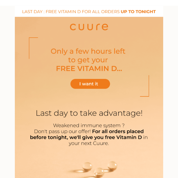 Last day to get your free Vitamin D!