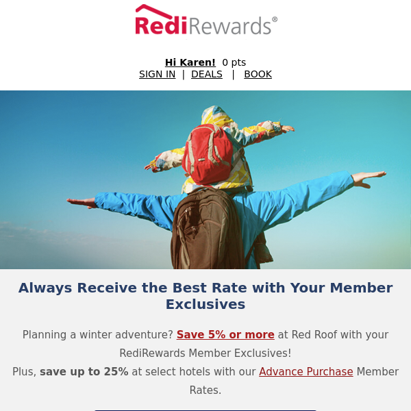 Red Roof, Member-Only January Deals