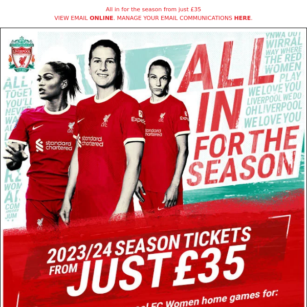 LFC Women Season Tickets on sale now