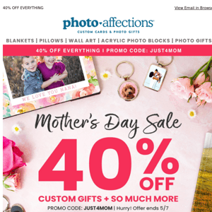 Mother’s Day Gift Guide Inside ➜ Save 40% on Everything