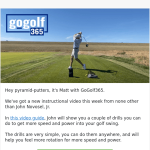 🏌️‍♂️ Speed & Power Drill 📽️ Video Guide