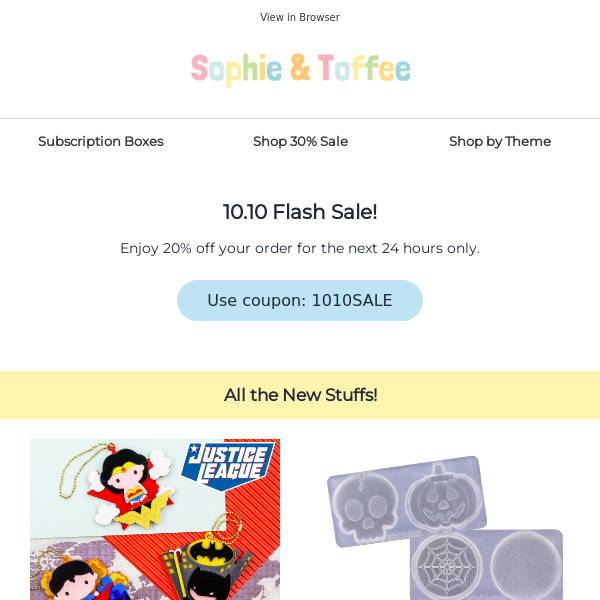 10.10 Flash 20% Sale! 🚨