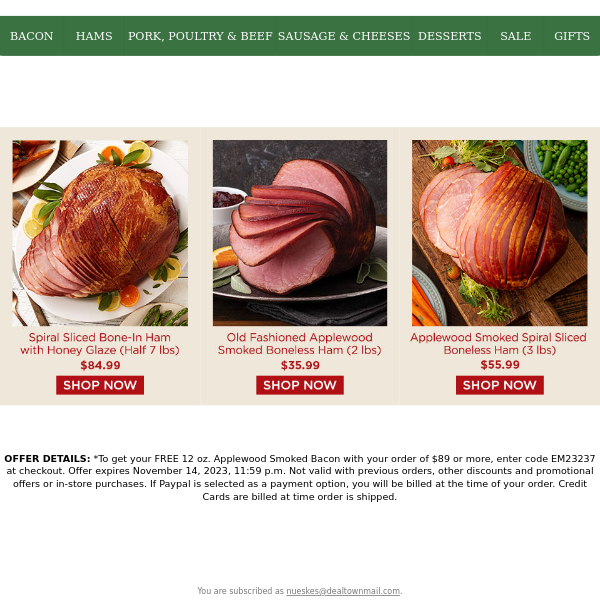 Tasty Smoked Meats for the Holidays + FREE Bacon