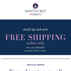 FREE SHIPPING-today only