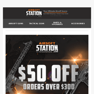 Save $50 on Airsoft This Month