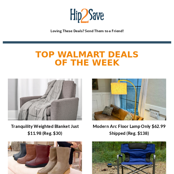$11.98 Weighted Blanket | 80% Off Boots | $35 XXL Camping Chair | $10 Kids Shirts 4-Packs | $79 Shark Vacuum | $5 Shorts | $179 Blackstone Griddle