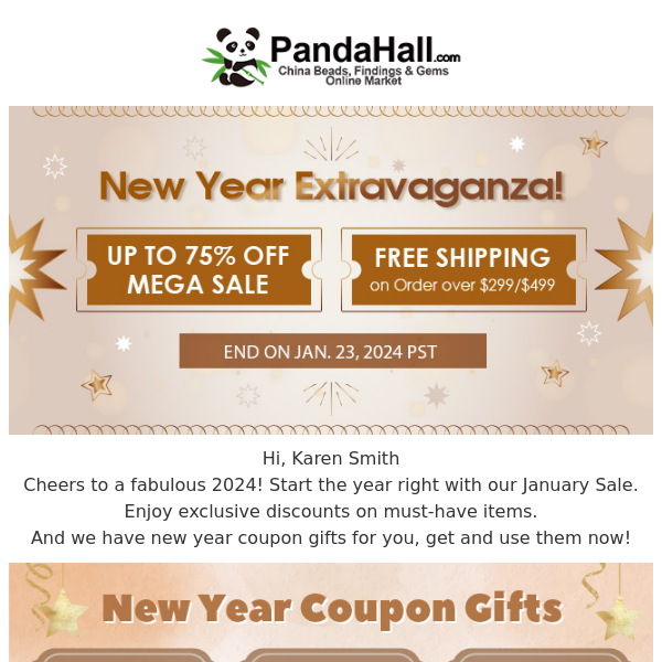 New Year Deals Up to 75% Off | Free Shipping Offer with Coupon Gifts