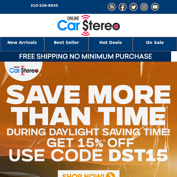 Save more than time during daylight saving time 🕒 Get 15% off now!