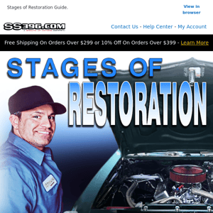 Get help through any stage of your restoration!