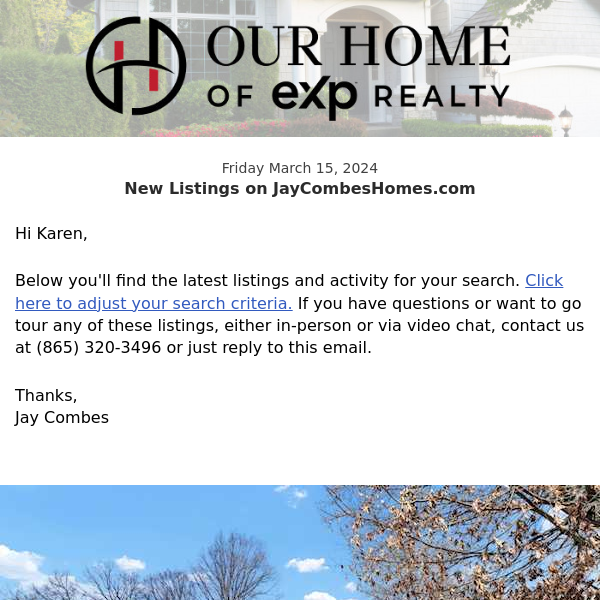 New Property Listings on JayCombesHomes.com