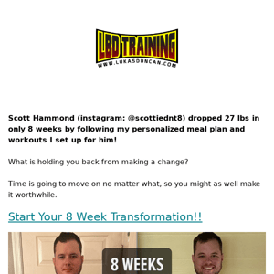 🤯Scott is Down 27 lbs in only 8 Weeks!