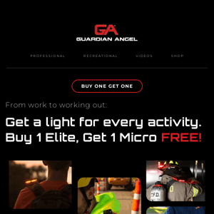 Don’t miss this BOGO: Snag a free Micro light ($49.99 value) when you buy 1 Elite light.