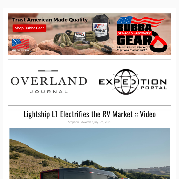 LightShip Trailer Walkthrough, 25% Off Overland Journal, a Journey to Justice, Adventure Kit Giveaway, New Podcast, Car/Boat, and Truckhouse + AEV