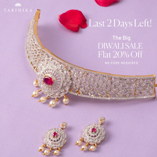 Last 2 Days Left - Flat 20% Off | Tarinika Big Diwali Sale