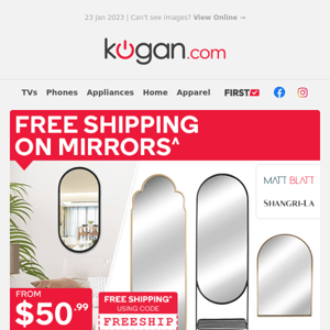 🪞 Mirrors from $50.99 Plus Free Shipping!^
