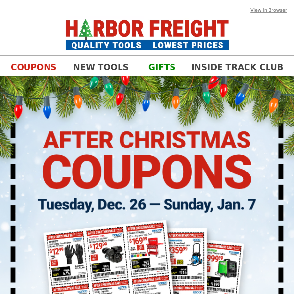 Get Your After Christmas Coupons and Save Through the New Year!