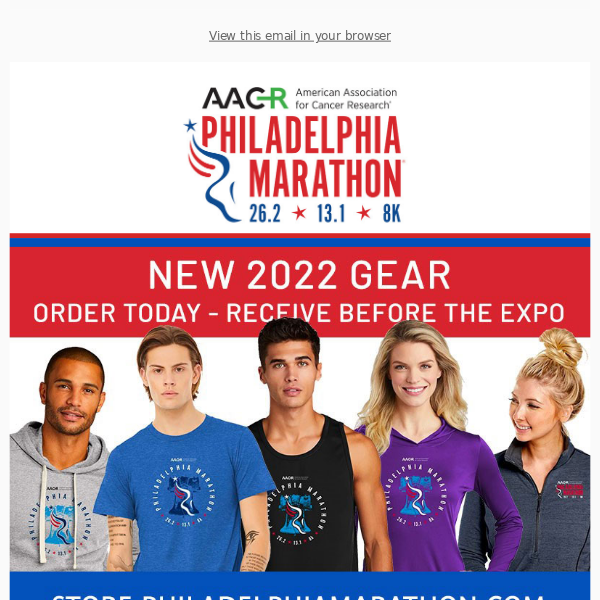 Order your Philadelphia Marathon Weekend merchandise today and receive before the expo.