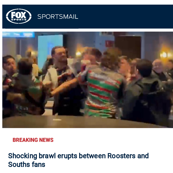 💥Shocking scenes in ugly NRL fan brawl