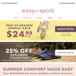 $24.99 Sandals + Extra 25% OFF Explore24