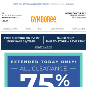 NEW COLLECTIONS ARE HERE! PLUS, 75% OFF ALL CLEARANCE EXTENDED!