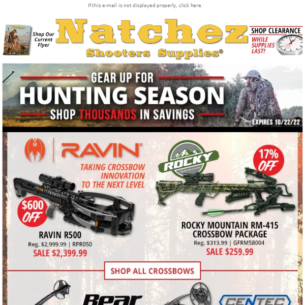 Gear Up For Hunting Season!