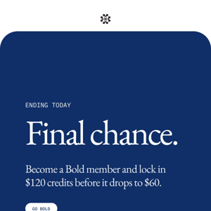 Final chance to lock in $120.