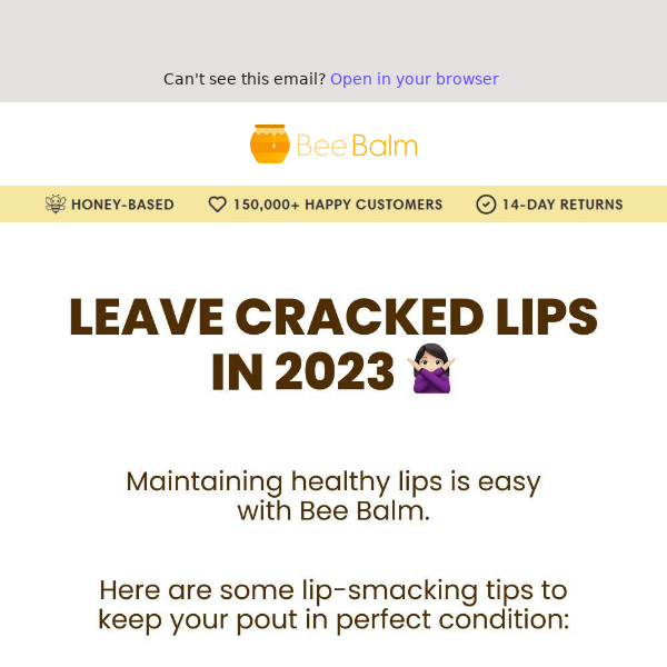Leave cracked lips in 2023!