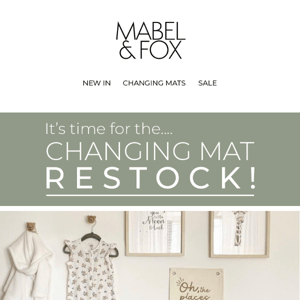 HURRY! It's the CHANGING MAT RESTOCK 🎉